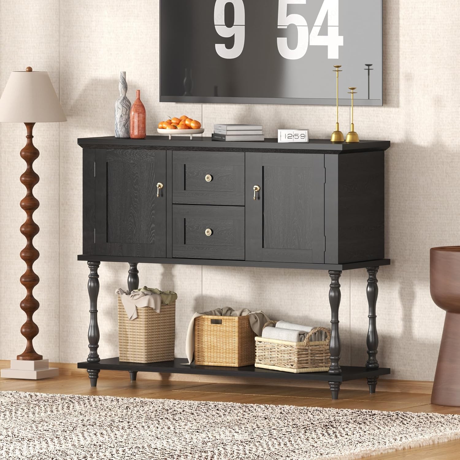 Entryway Console Table with Drawer Storage Shelf Door Buffet Sideboard Cabinet