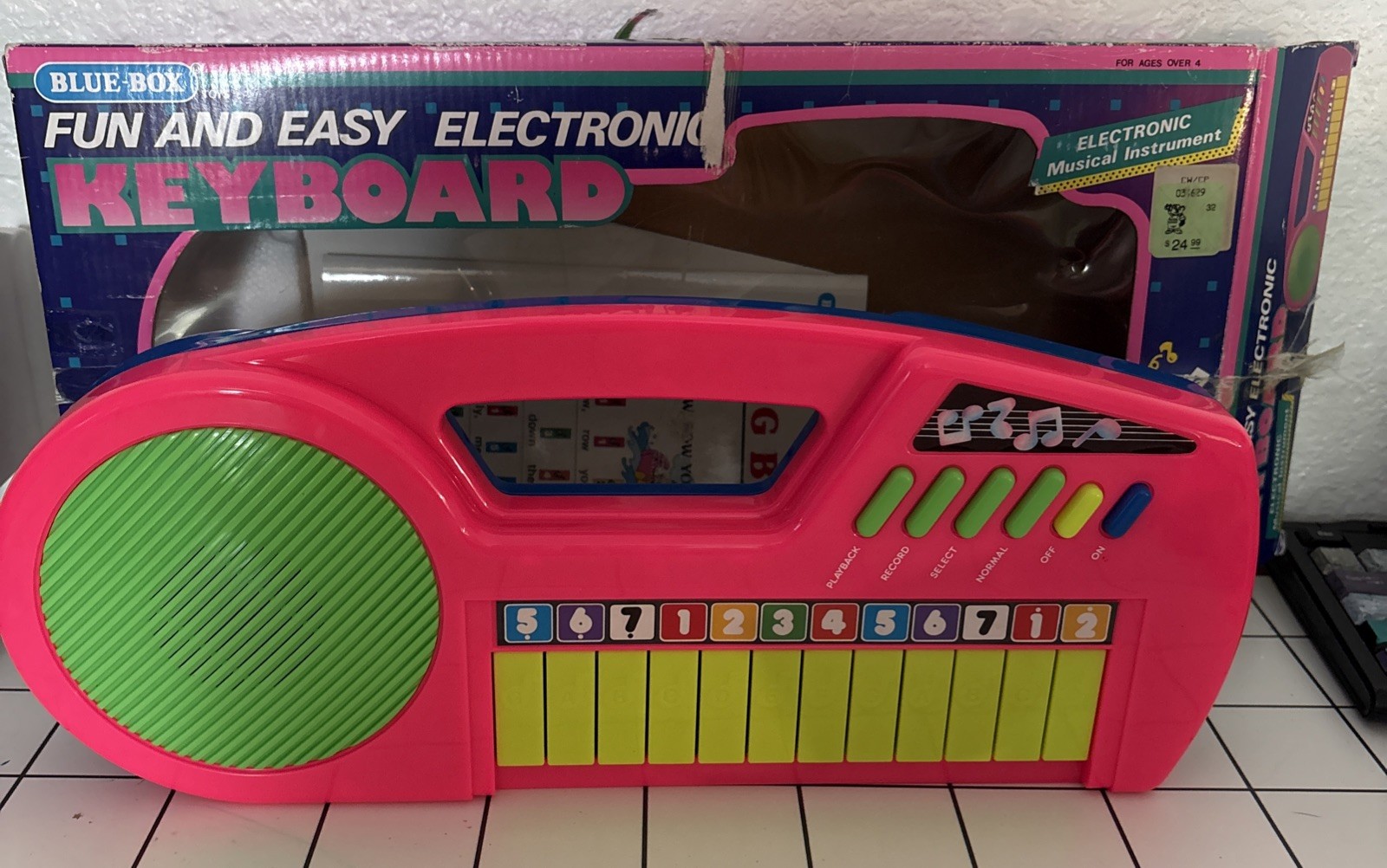 Blue Box Fun And Easy Electronic Keyboard For Kids Vintage Works