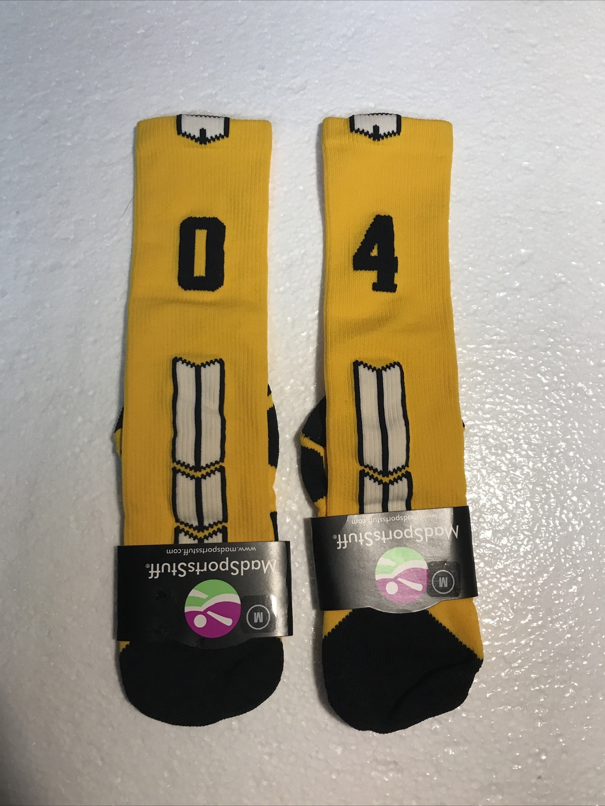 MadSportsStuff Pro Line Over The Calf Socks (Gold, Med) #40 or #04