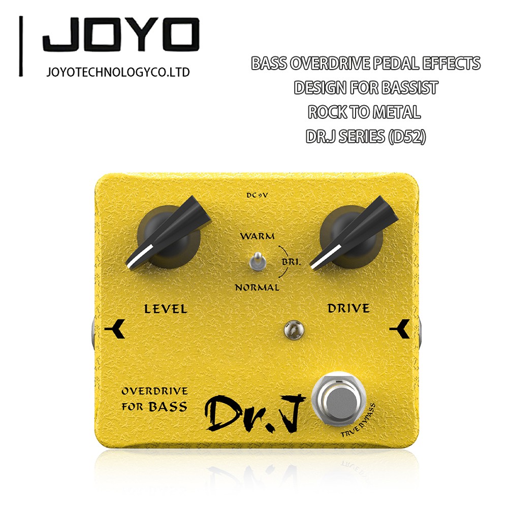 JOYO Bass Overdrive Pedal Effects from Rock to Metal Design for Bassist (D52)