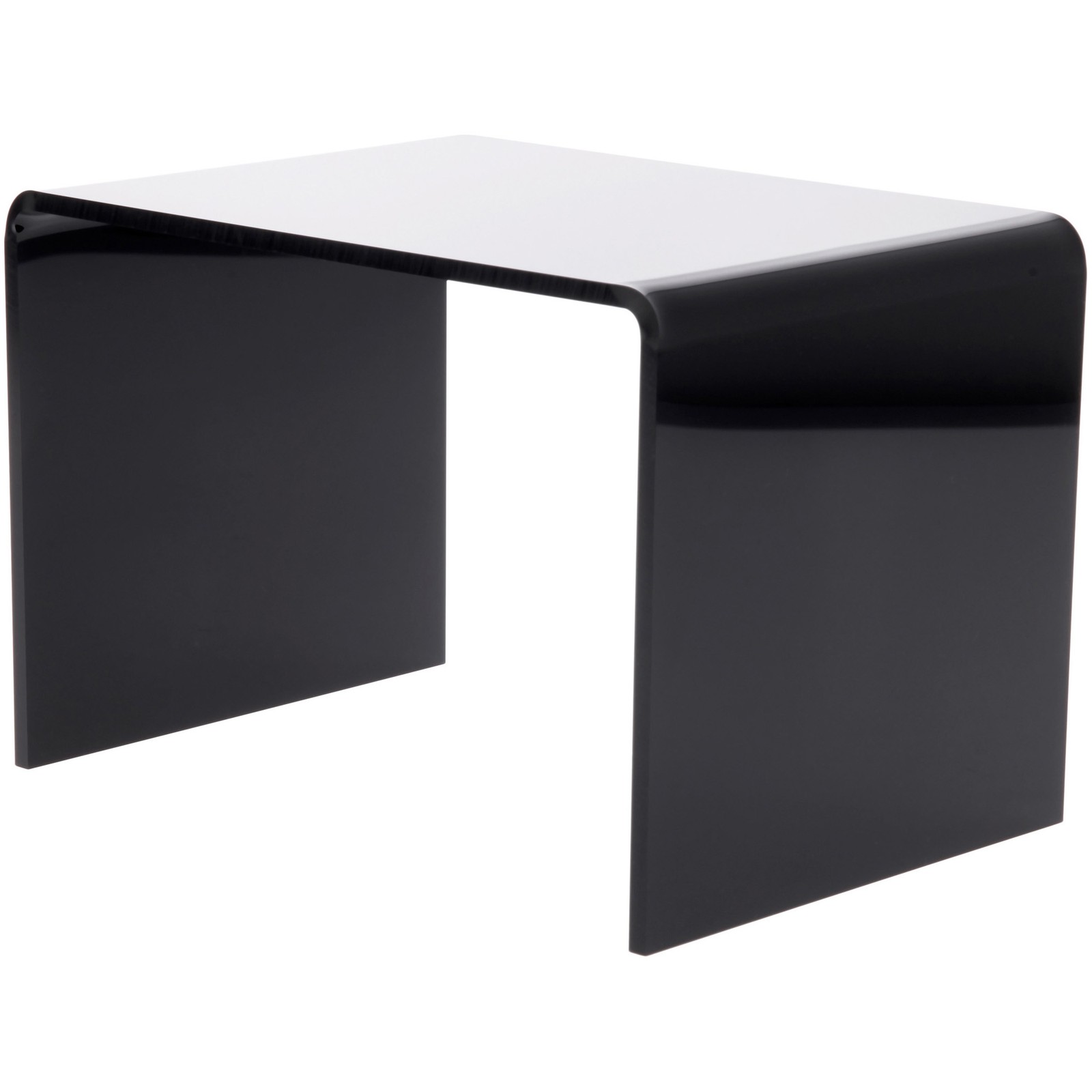 Plymor Black Acrylic Rectangular Display Riser, 6" H x 9" W x 6" D (1/4" thick)