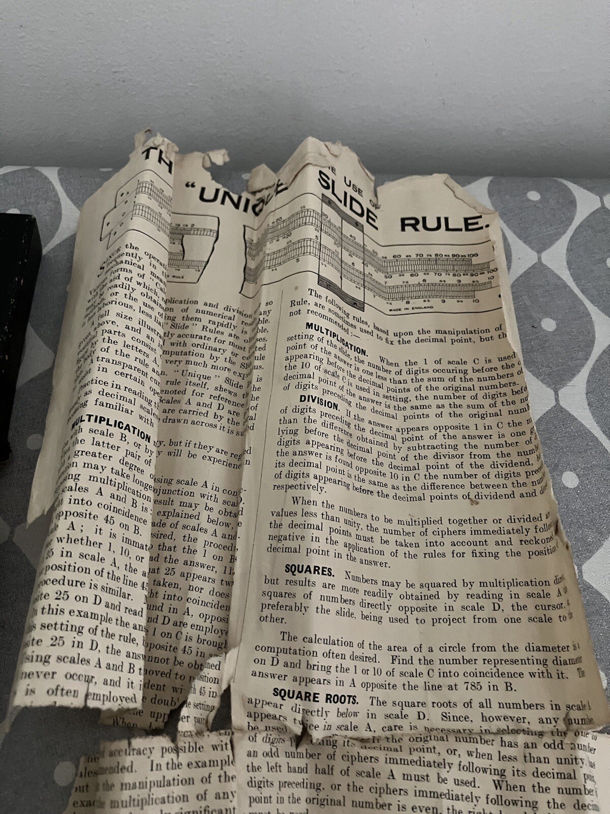 The Unique Slide Rule