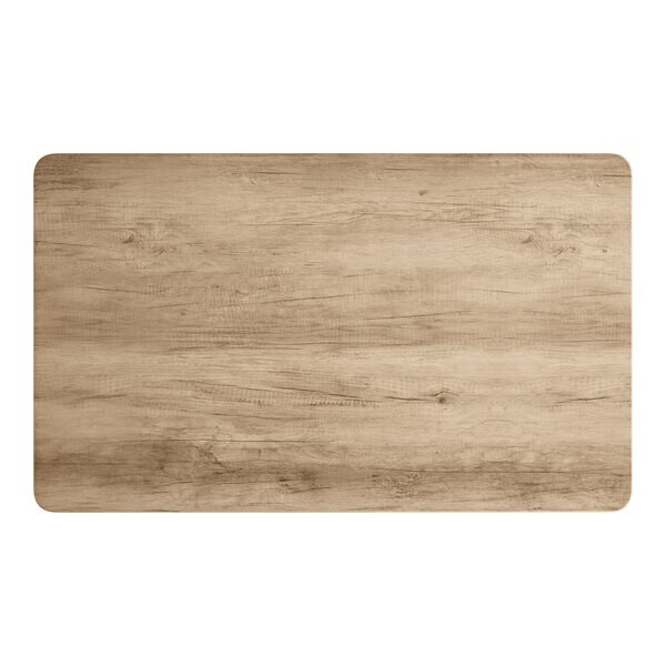 36" x 60" Rectangular Restaurant Table Top with Gray Wood Laminate Top Finish
