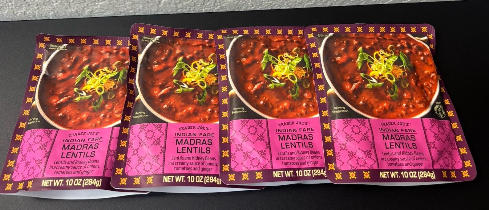 4 Bags Of Trader Joe's - Indian Fare Madras Lentils 10 OZ