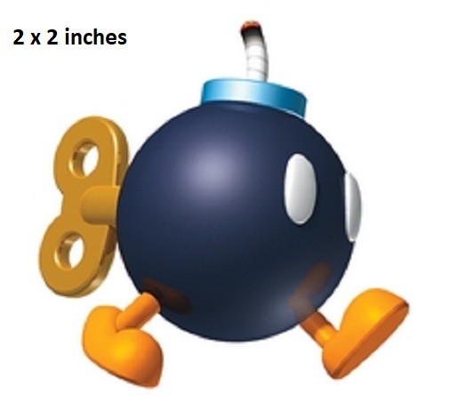 Bob-omb Decal Wall Art Decor Super Mario Peel & Stick Nintendo Wallpaper Sticker