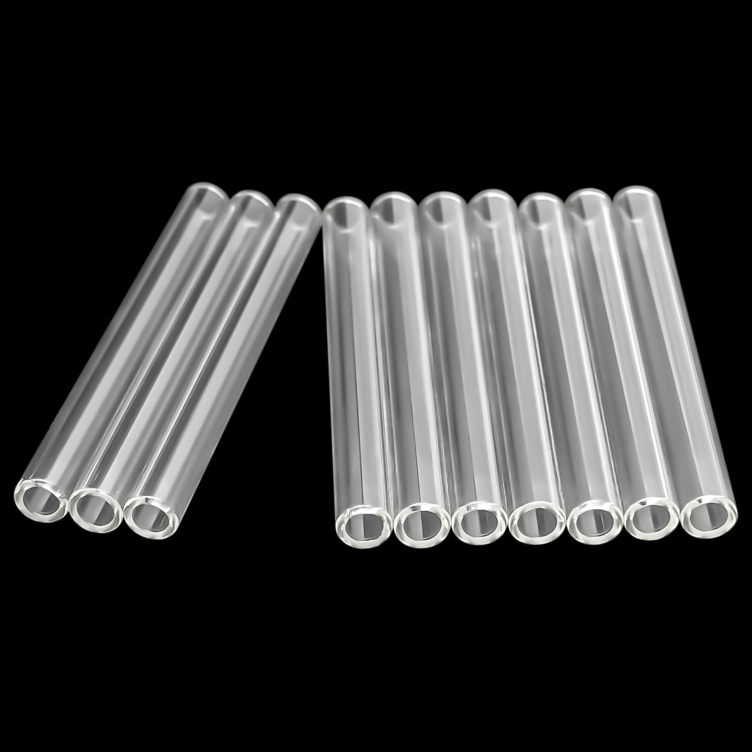 10 Pcs Clear Glass Tubes, 4 Inches Long 10mm OD 7mm ID 1.5mm Thick Wall Glass...
