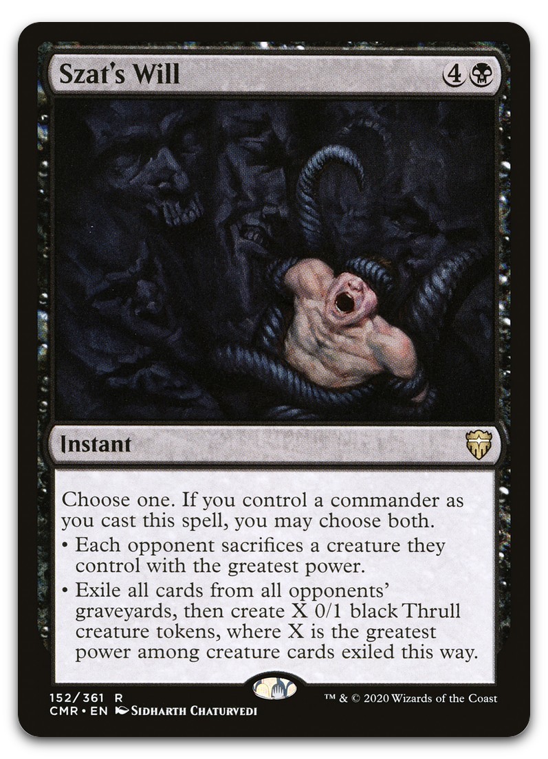Szat's Will #152 (NM) Commander Legends CMR Magic MTG
