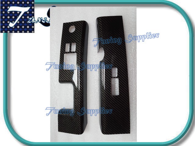 Fits 06-08 Nissan 350Z Door Window Switch Panel Trim Cover Real Carbon Fiber