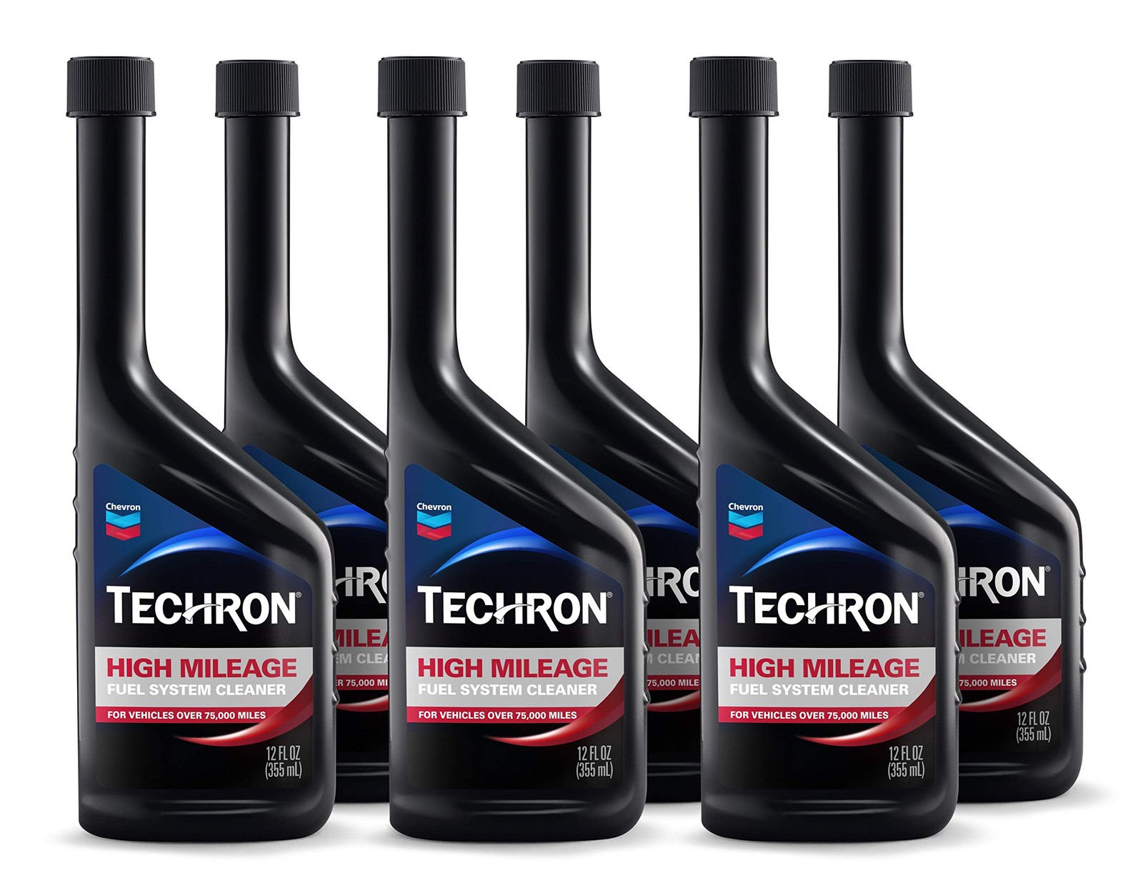 Chevron Techron High 12 Fl Oz (Pack of 6), Mileage Fuel System Cleaner