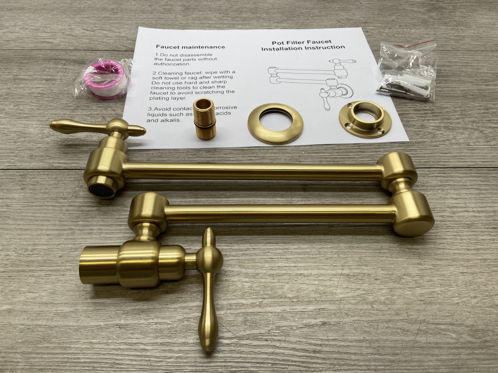 360Â° Rotation 11009BG Kitchen Faucet Outlet Nozzle Copper NPT 1/2"