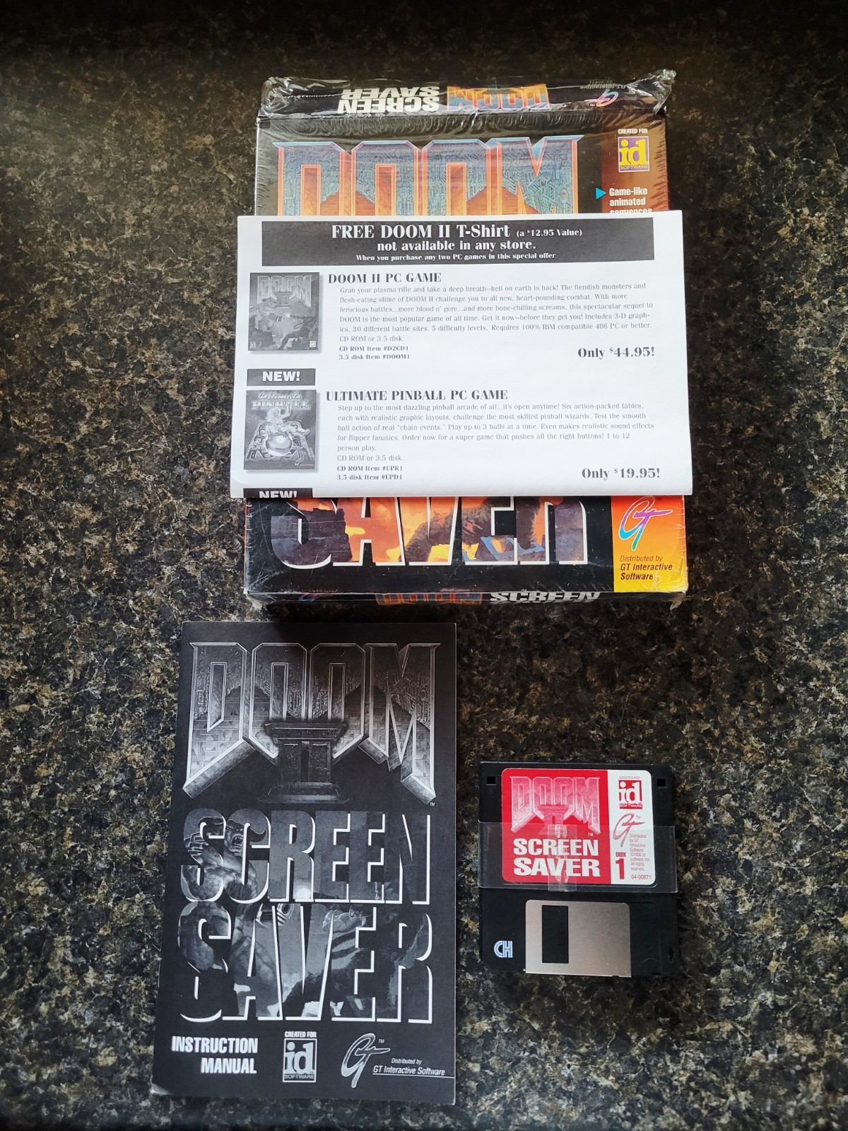 Doom II ID Software PC Screen Saver GT Interactive Big Box Set of (4) Disks