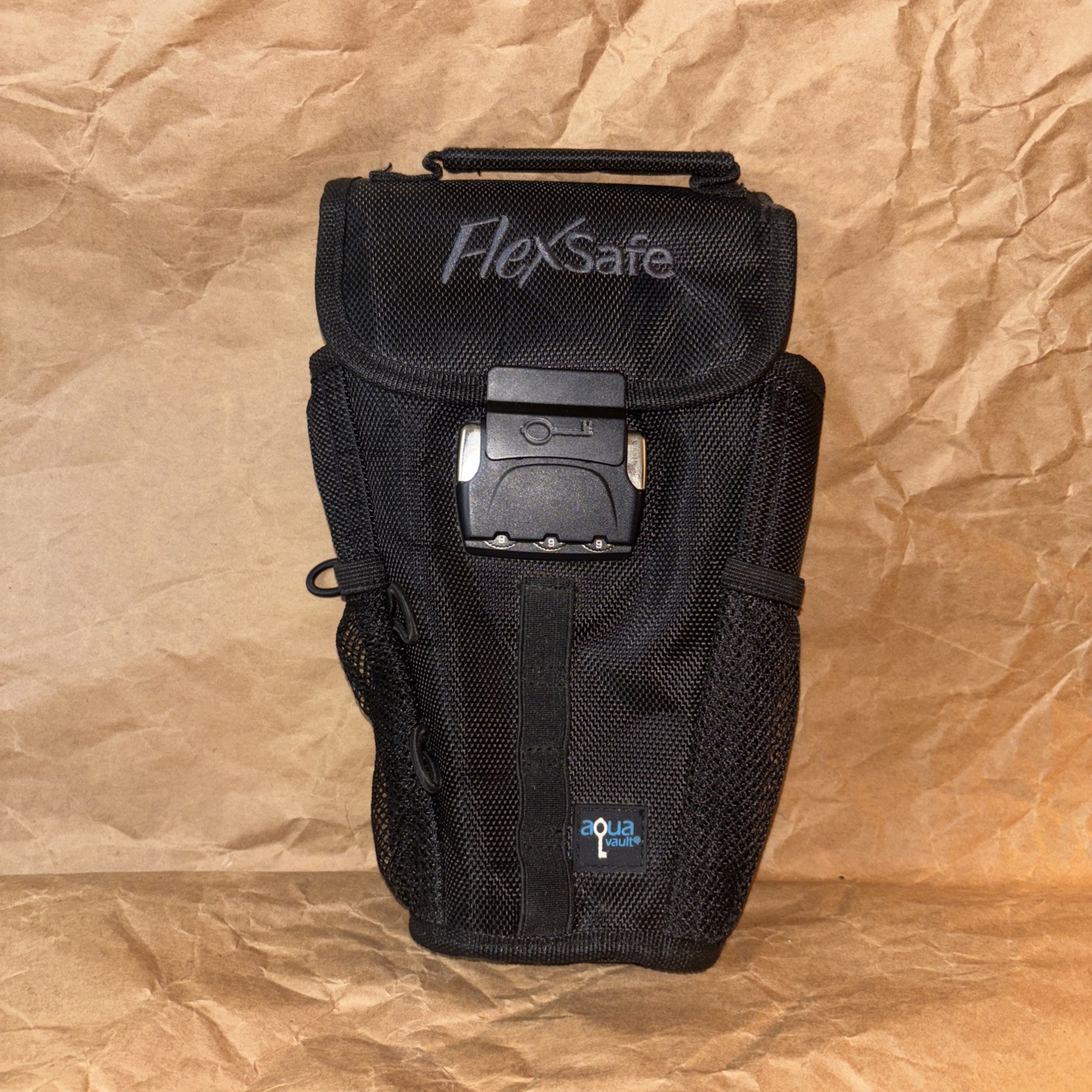 New! Black Aqua Vault Phone Flexsafe AntiTheft No Slash Pouch Combination Lock