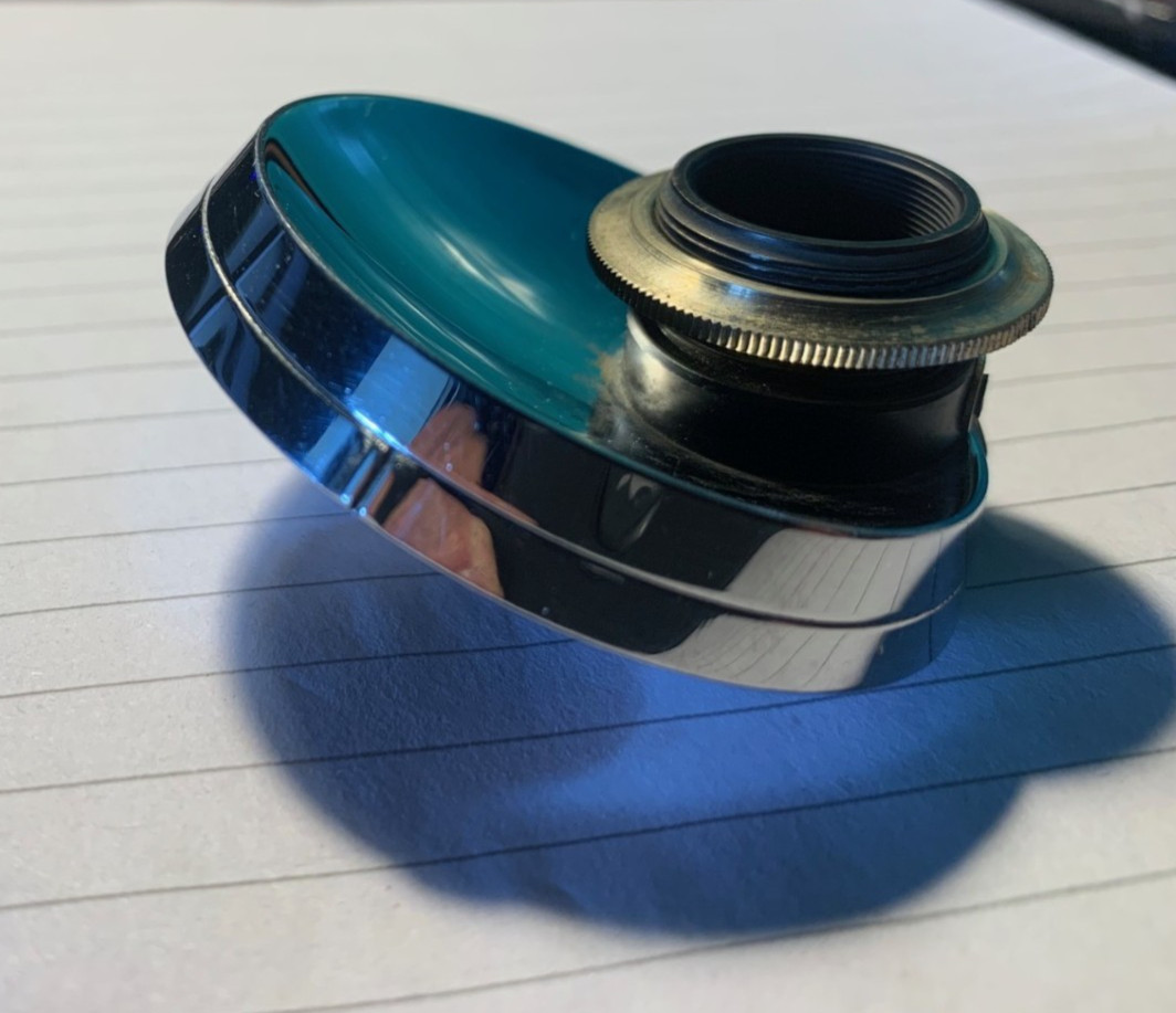 Vintage Microscope Triple Turret Objective Changer in Chrome - Unbranded
