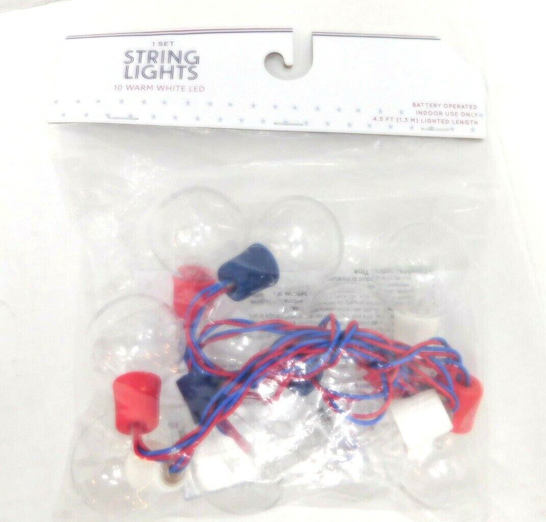 Battery Operated Indoor 4.5 Feet String Lights Led 10 Warm White