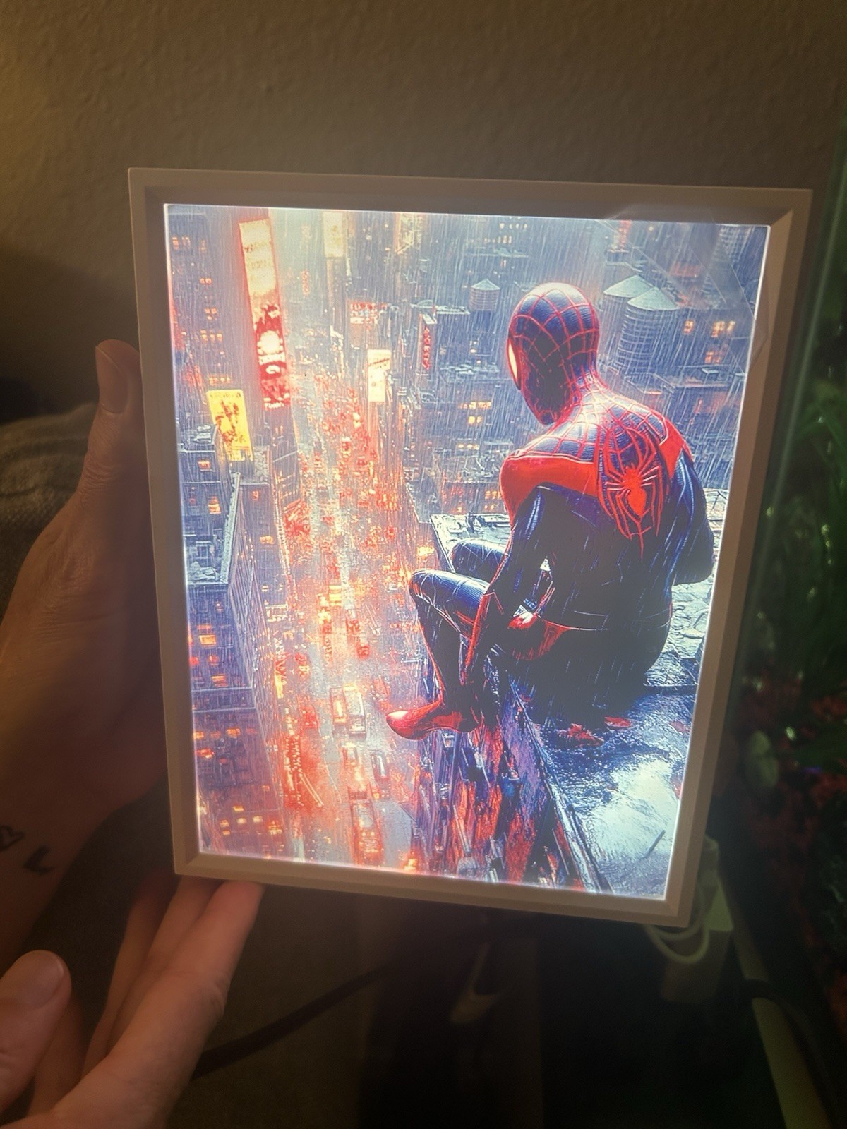 Spider-Man LED Light-Up Light box Art with USB connector