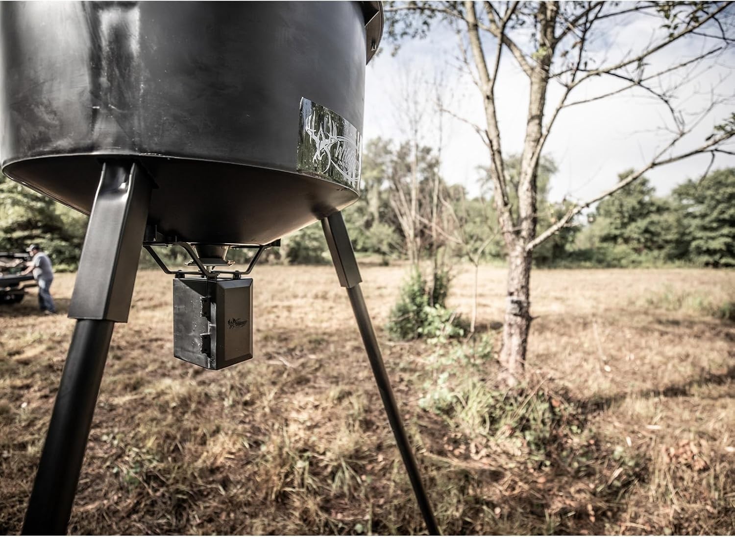 Quick-Set 270 lb Game Feeder W/ Digital Timer Durable Tripod Corn/Pellet Hunting