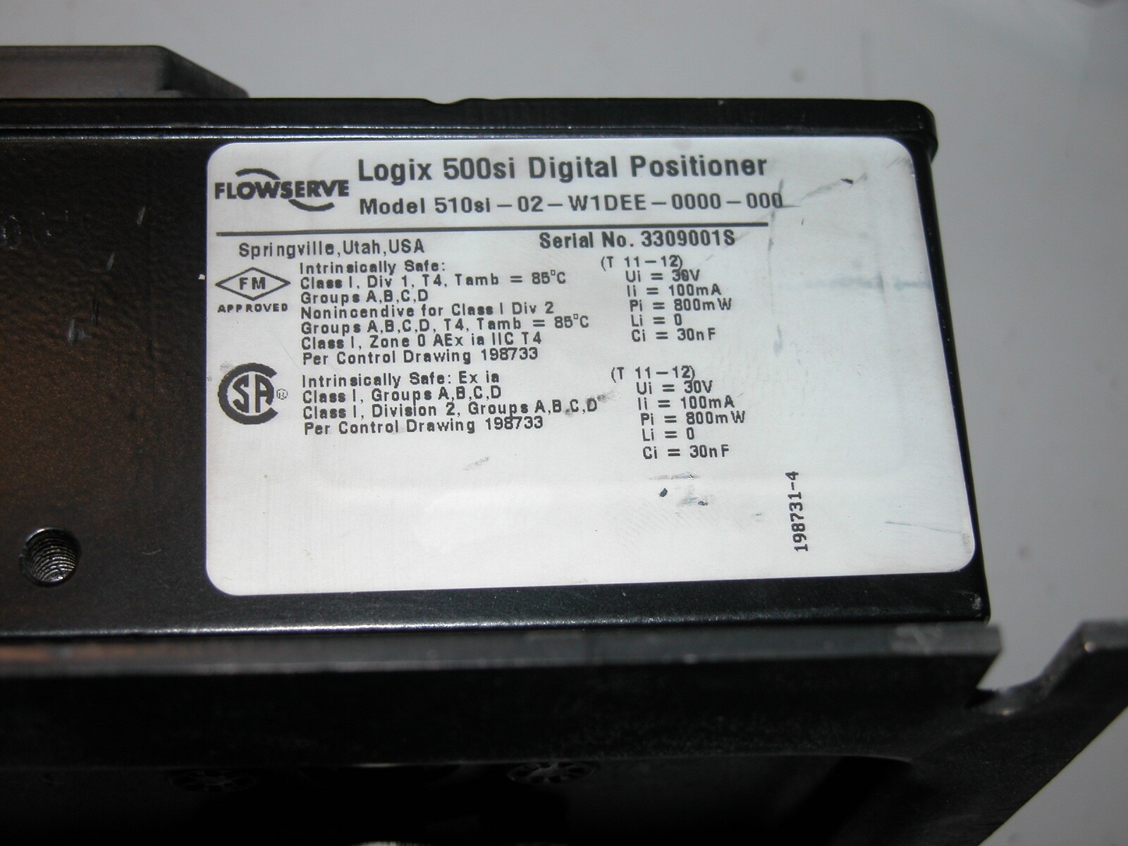 FlowServe Logix 500SI Model 510si-02-W1DEE-0000-000