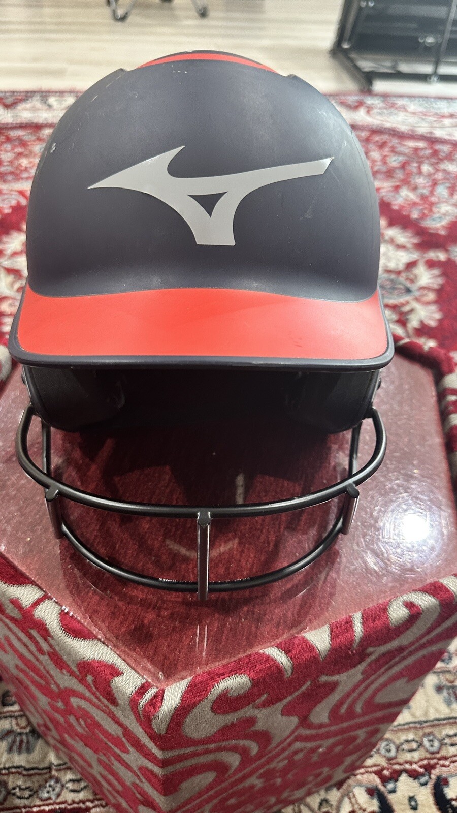 Mizuno B6-BT Batting Helmet Size L XL  7 3/8" To 7 7/8" MATTE BLACK