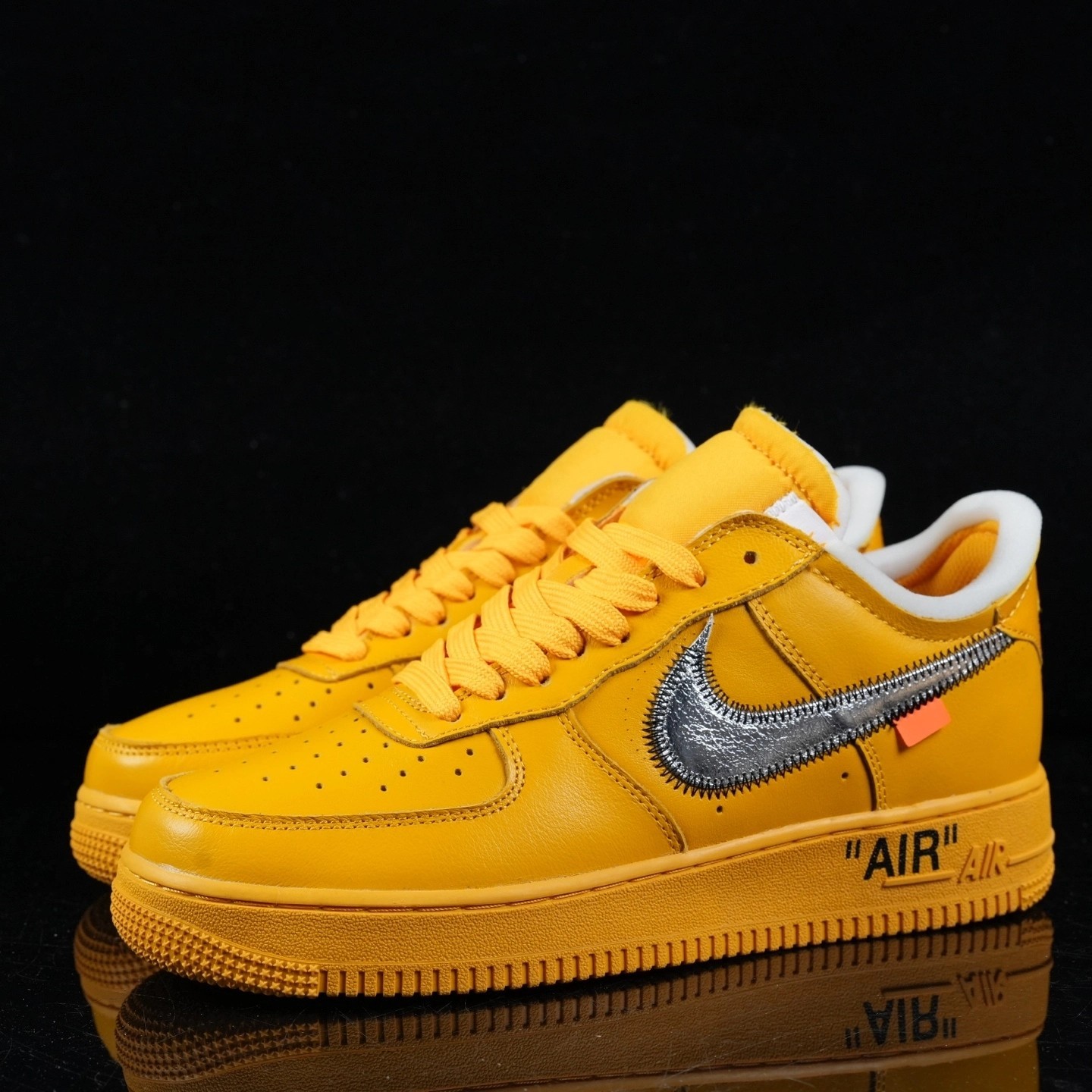 Off-White x Nike Air Force 1 Low DD1876-700 Men Running shoes University Gold