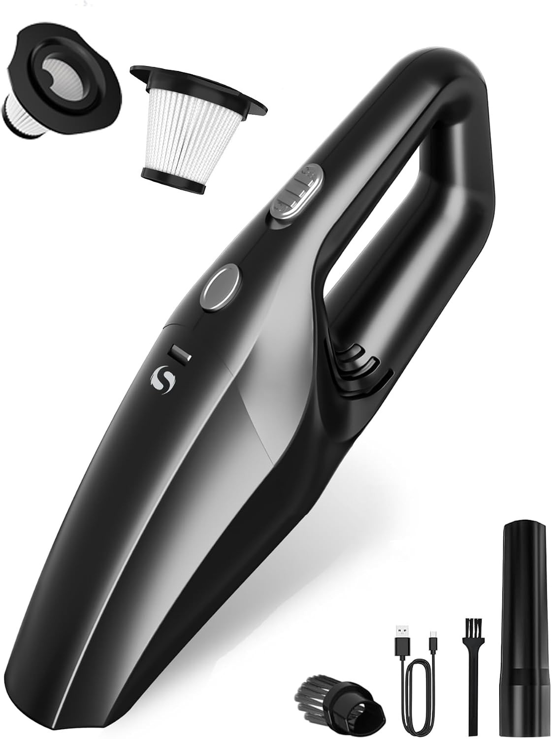 Powerful Cordless Handheld Vacuum with Rechargeable Battery & HEPA Filter