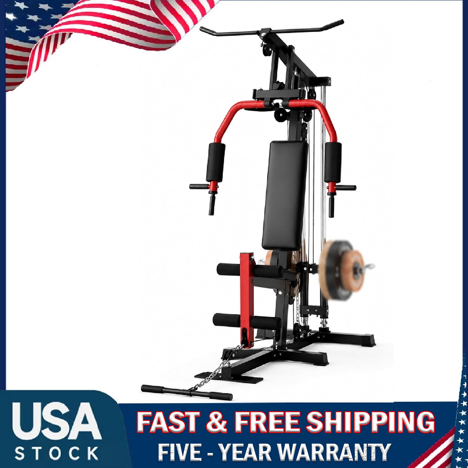 Home Gym Machine, Full Body Workout Equipment with LAT Pulldown for Home Gym