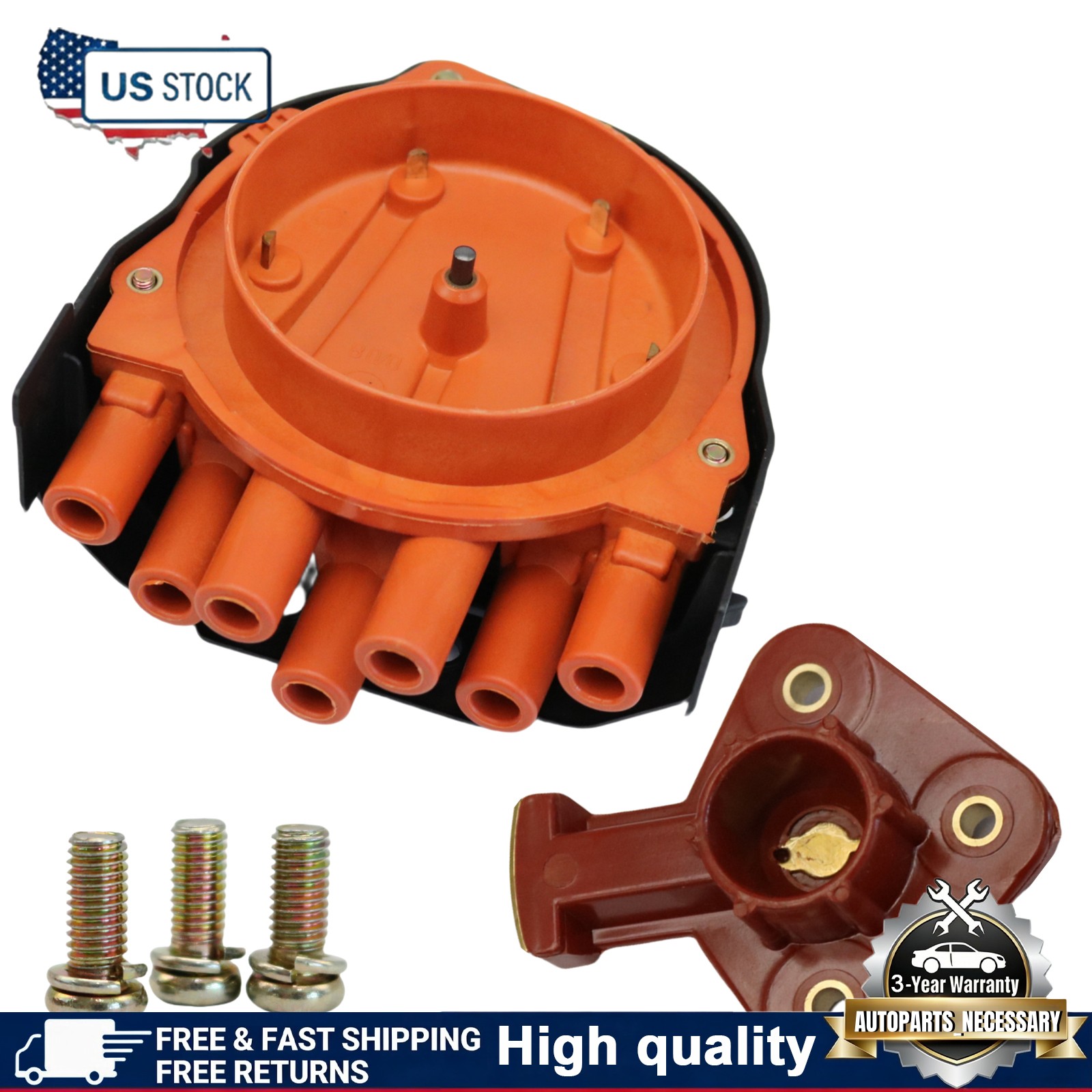 Fits For BMW E23 E24 E28 E30 E31 E32 E34 Ignition Distributor Rotor & Cap Kit US