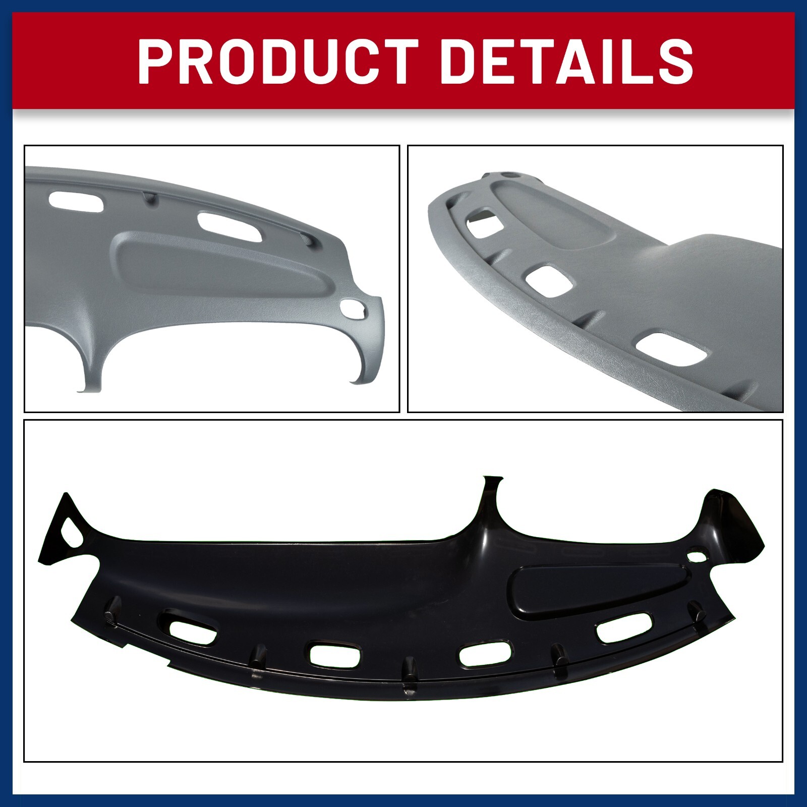 DashSkin Molded Dash Cover for 1998-2001 Dodge Ram in Mist Grey *C3