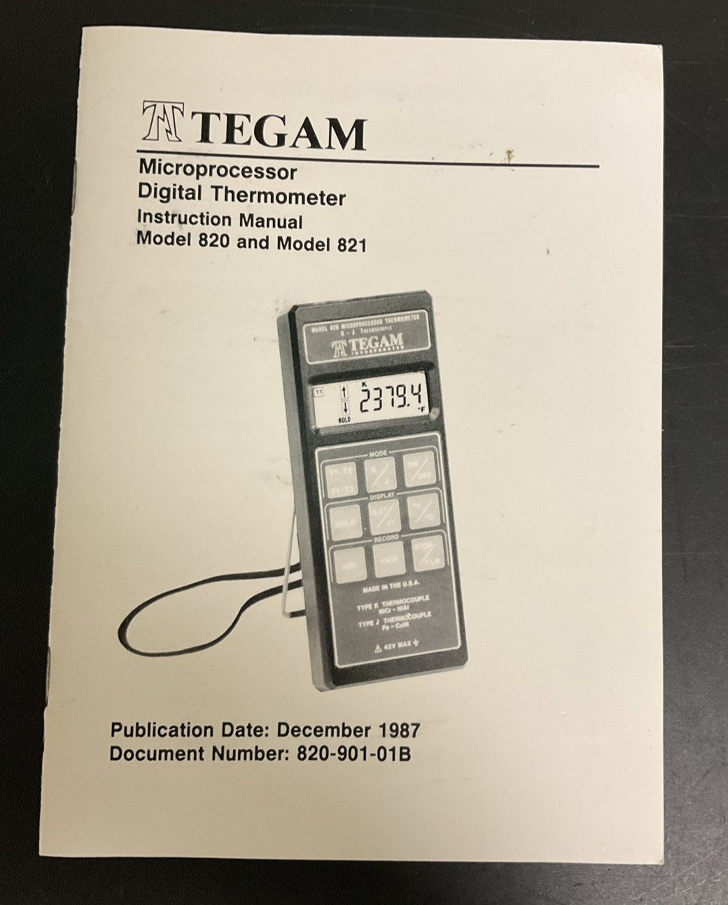 Tegam Incorporated Microprocessor Thermometer Model 821
