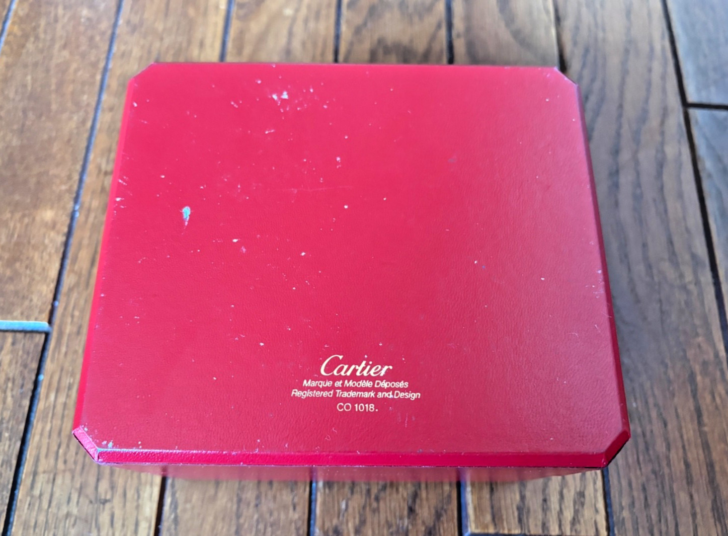 Authentic Cartier Empty Watch Box CO 1018 Red Box Ex Condition #P57