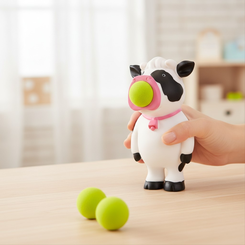 Fun Foam Cow Ball Popper - Encourages Active Play and Target Practice