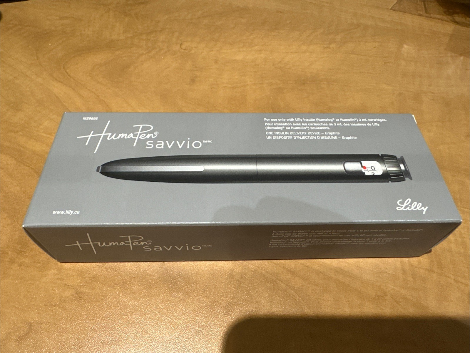 NEW HumaPen Savvio Delivery Device, Grey With Box & Instructions