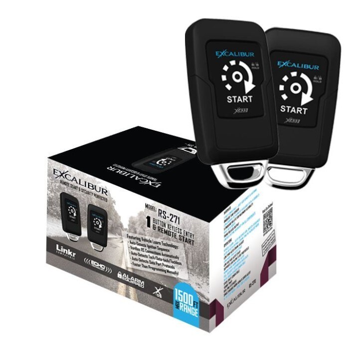 Excalibur RS-271 1-Button Remote Start Keyless Entry System w/ 1,500 feet Range