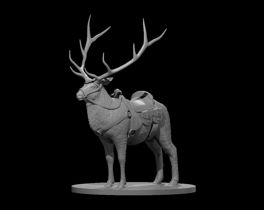 Elk Mount 28mm Scale DND D&D Wargame Tabletop Mini