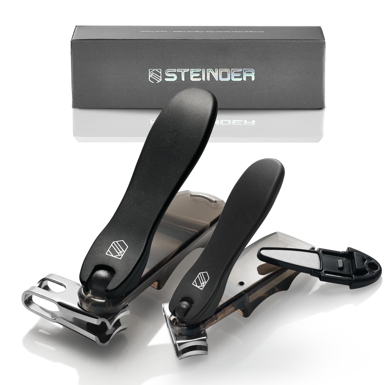 Nail Clippers, Steinder® Easy 360 Rotation Nail Clippers Set Made in Korea/co...