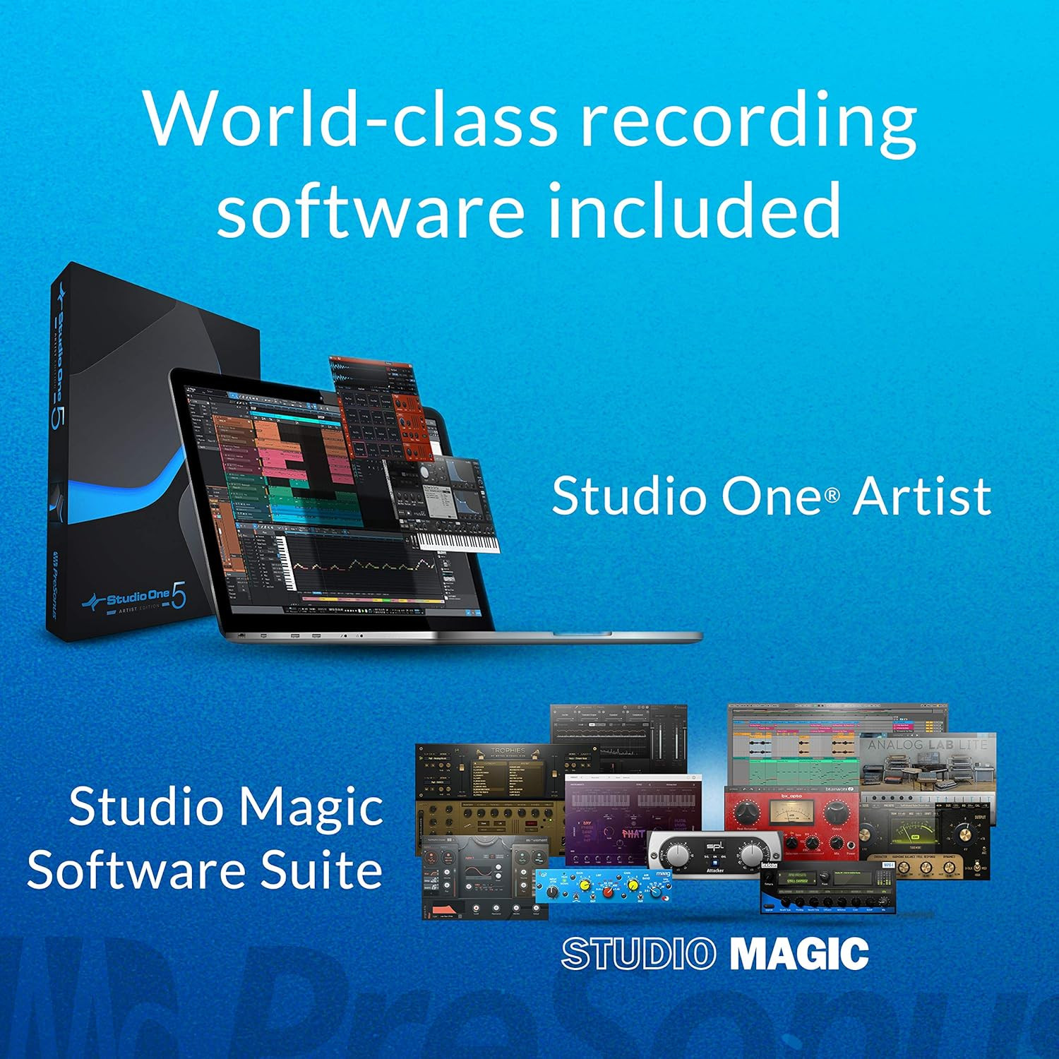 Audiobox USB 96 Studio Recording Package with Studio One Pro Software