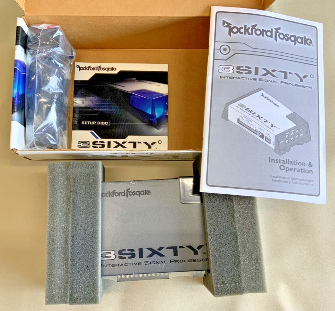 Rare Old School Rockford Fosgate 3SIXTY.2 Interactive Signal Processor, NOS