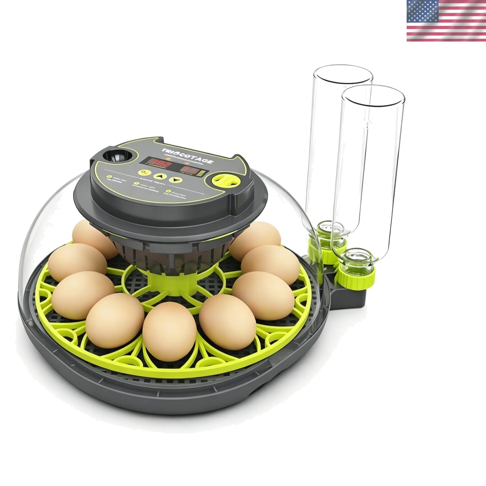 Incubators for Hatching Eggs 12 Egg Incubator with Automatic Egg Turning and ...