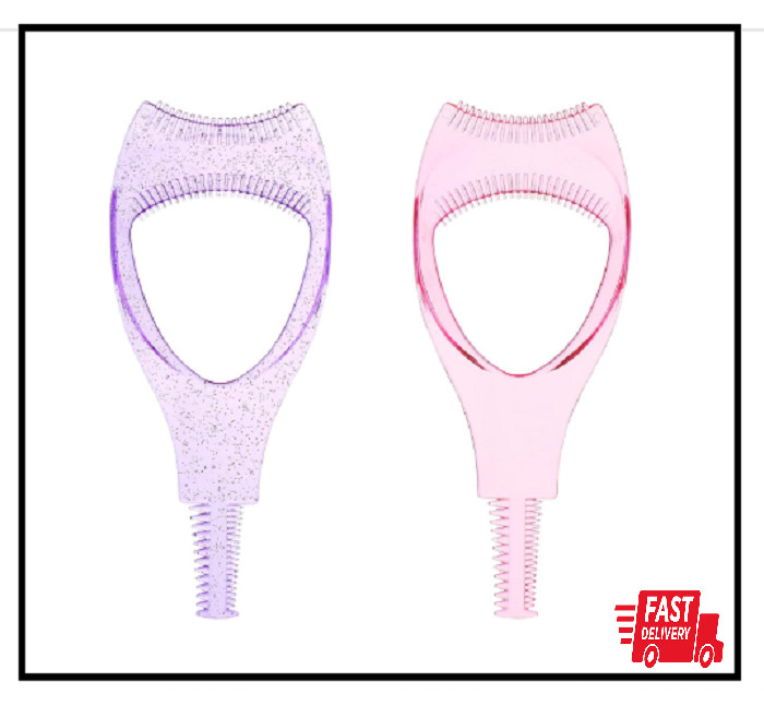 2 Pack Mascara Shield Guard Makeup Eyelash Buddy 3 in 1 Eye Lash purple, pink