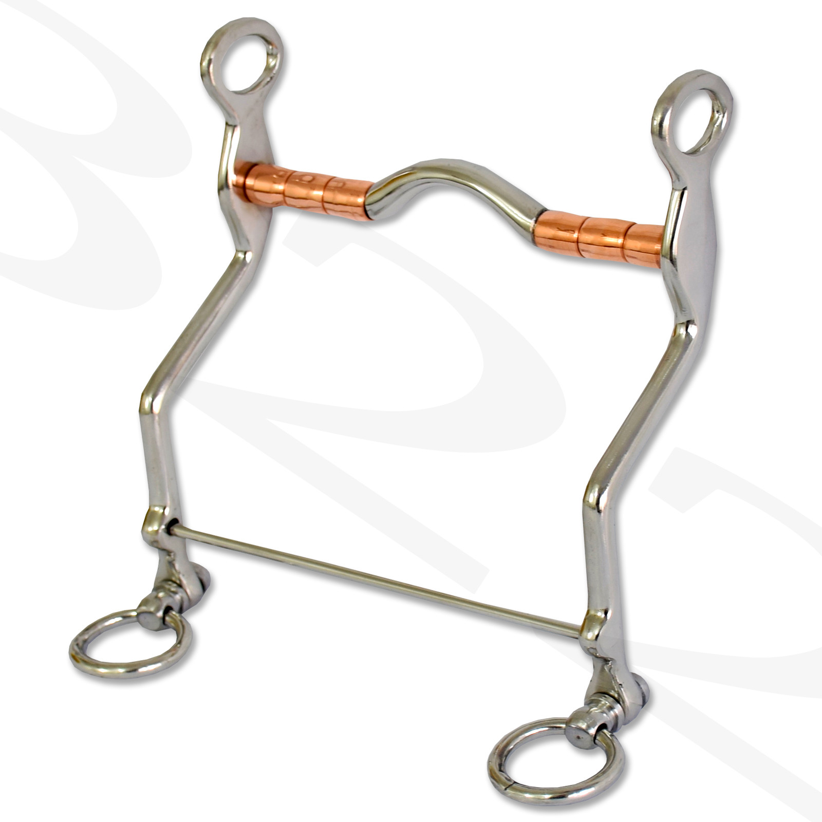 Low Port Up Step Horse Bridle With Copper Mouthpiece - 5.5 in