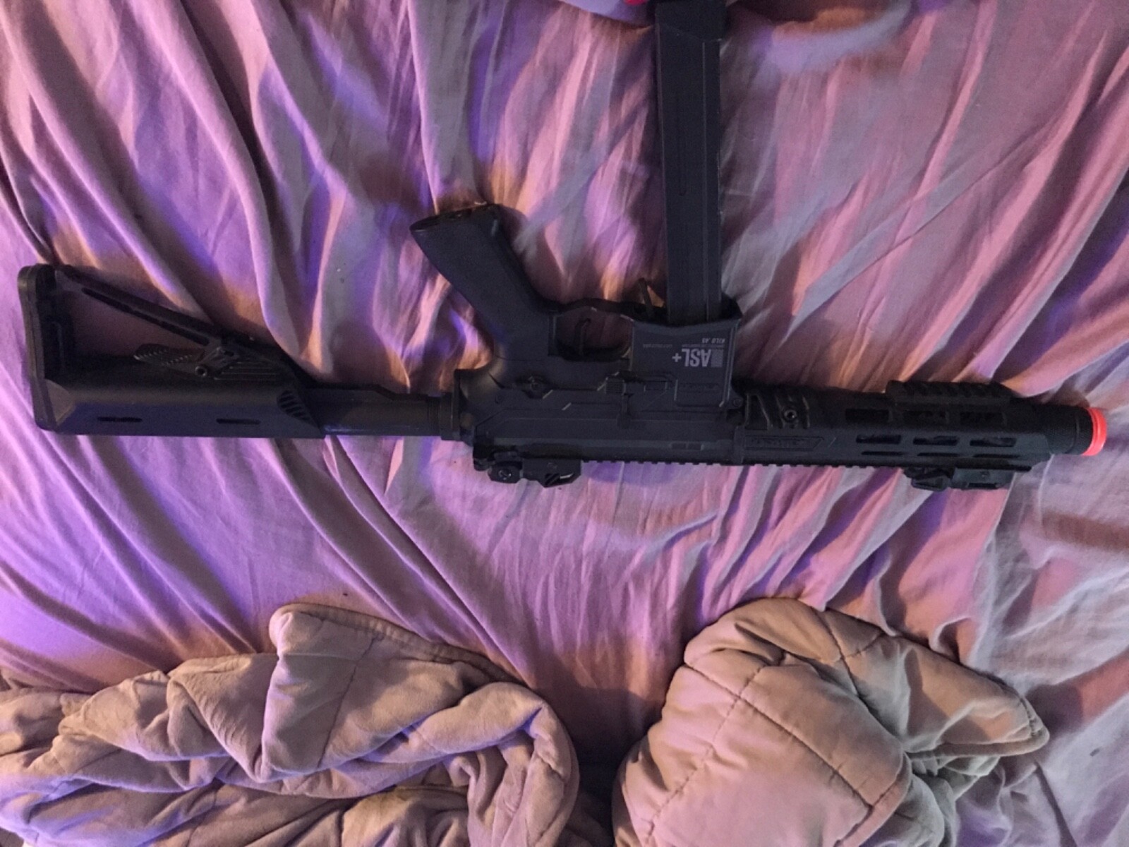 full metal airsoft gun, black, medium size, great condition.