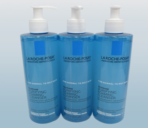LA ROCHE POSAY TOLERIANE PURIFYING FOAMING CLEANSER 13.52 OZ NWOB 3PCS.