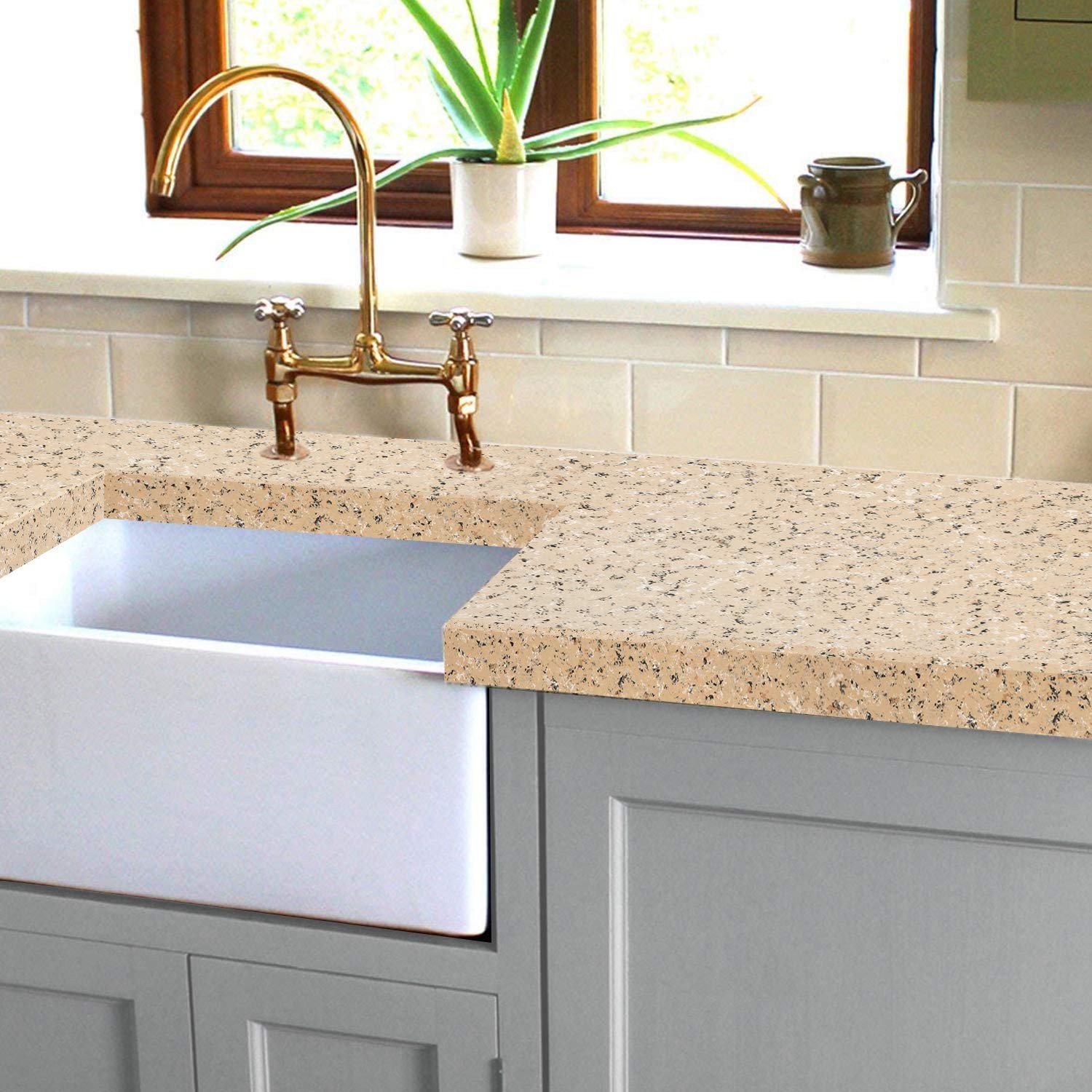 Granite Countertop Paint Kit - Sand Counter Refinishing Kit for Kitchen Bathroom