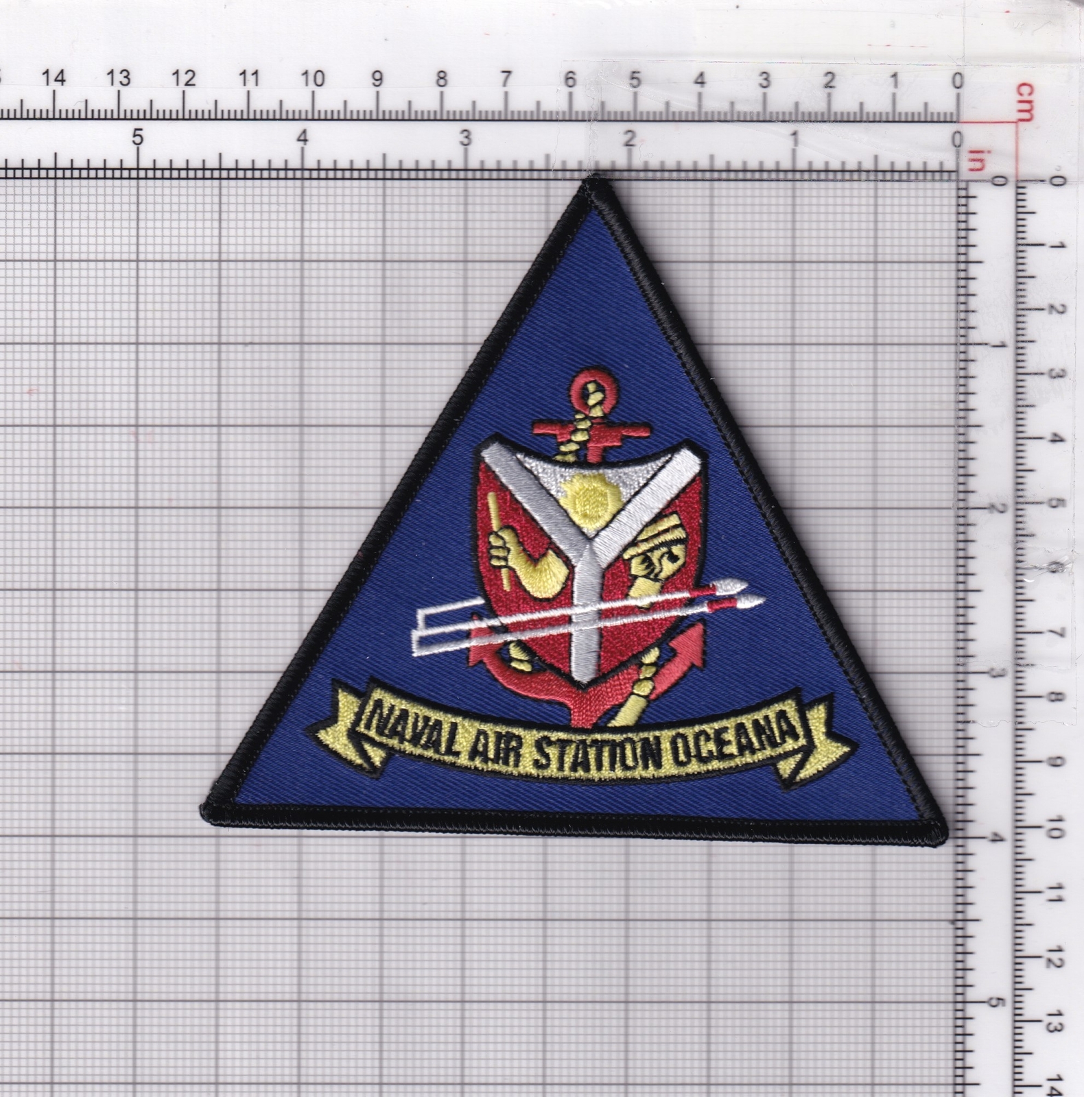 NAS Oceana (Black Edging) Patch – Hook and Loop, 4.5"