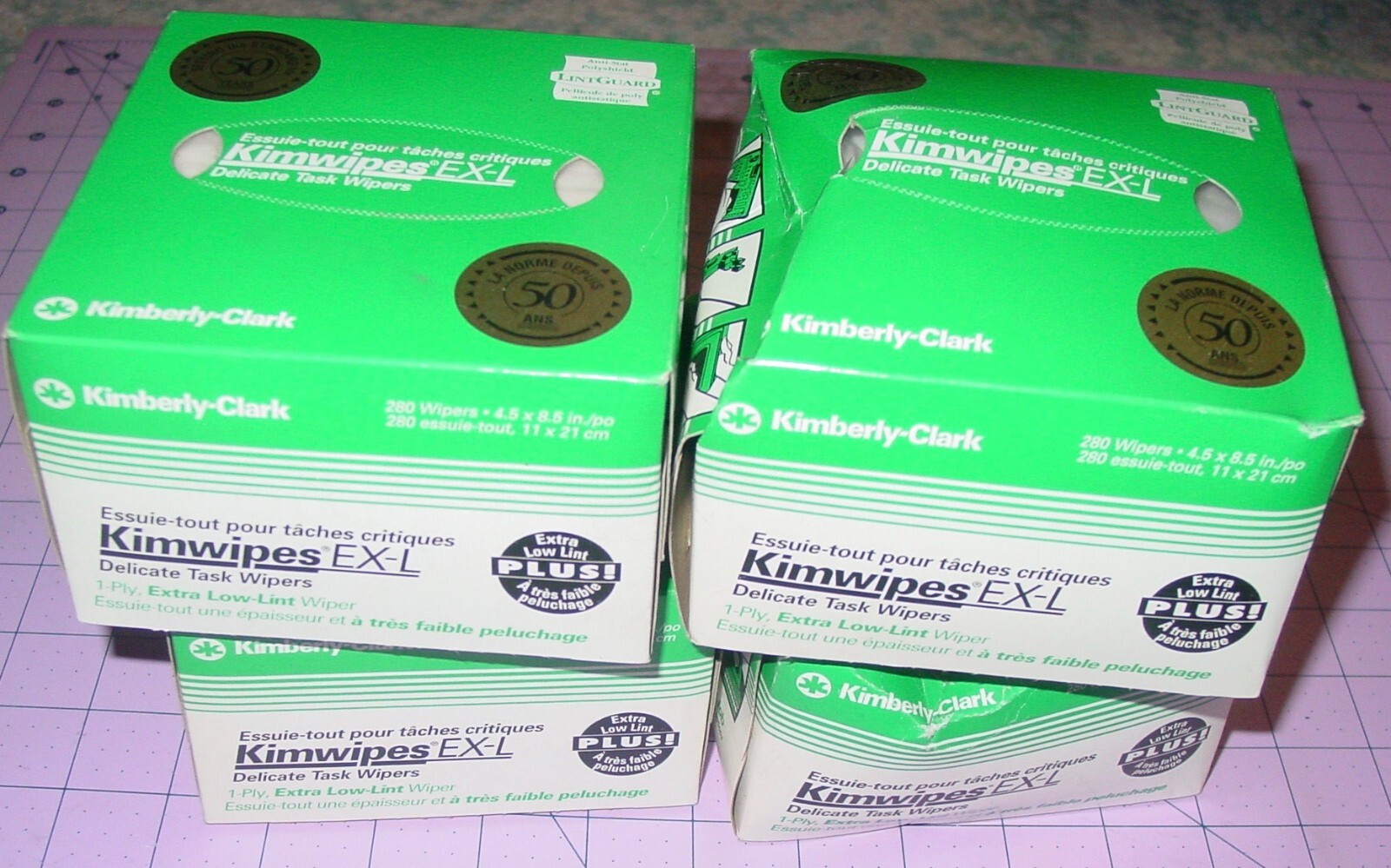 4 Kimwipes EX-L PLUS! 280-Count Boxes Delicate Task Wipes EXTRA Low Lint NOS USA