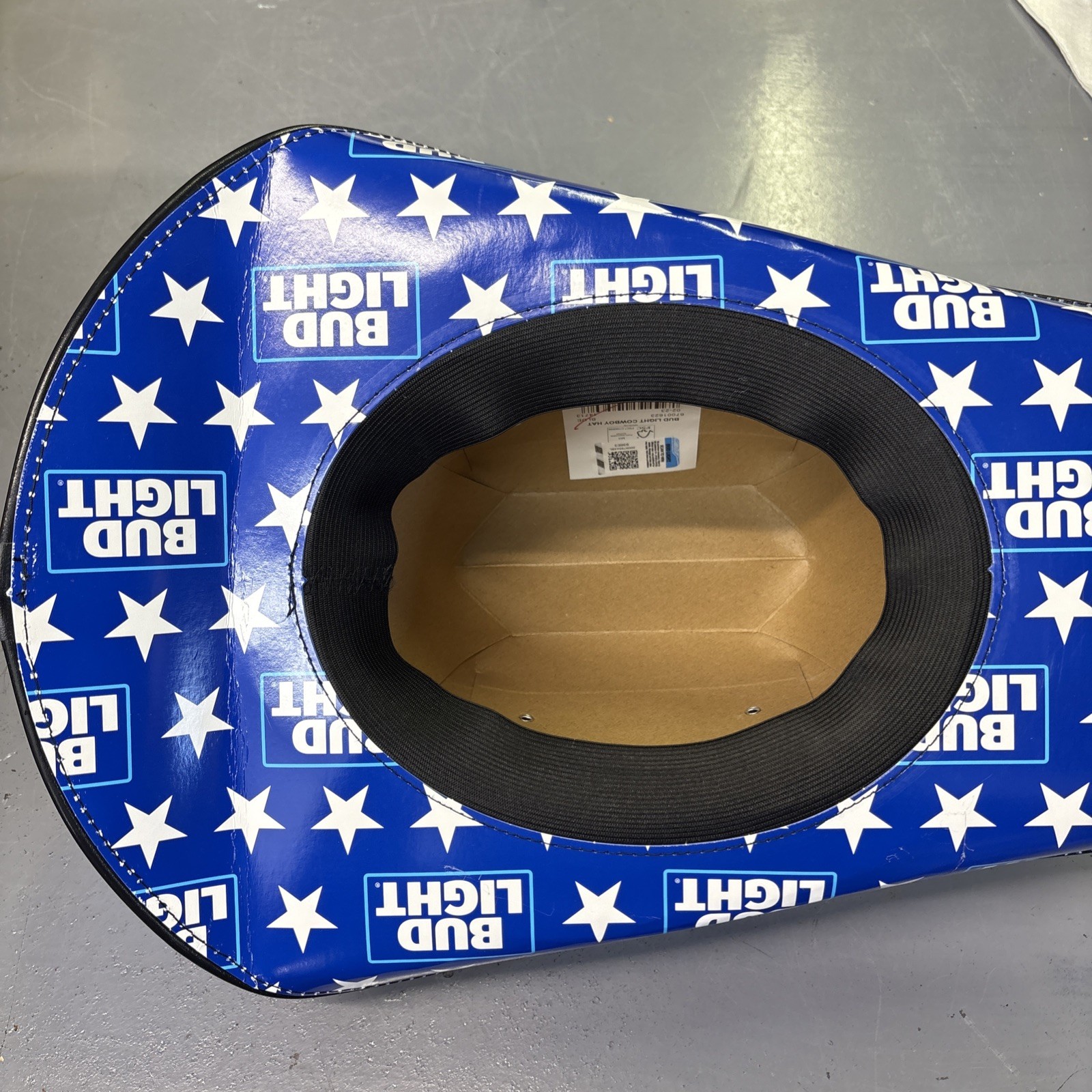 Bud Light Beer Cowboy Hat Mens Blue Stars Western Rodeo Party Budweiser