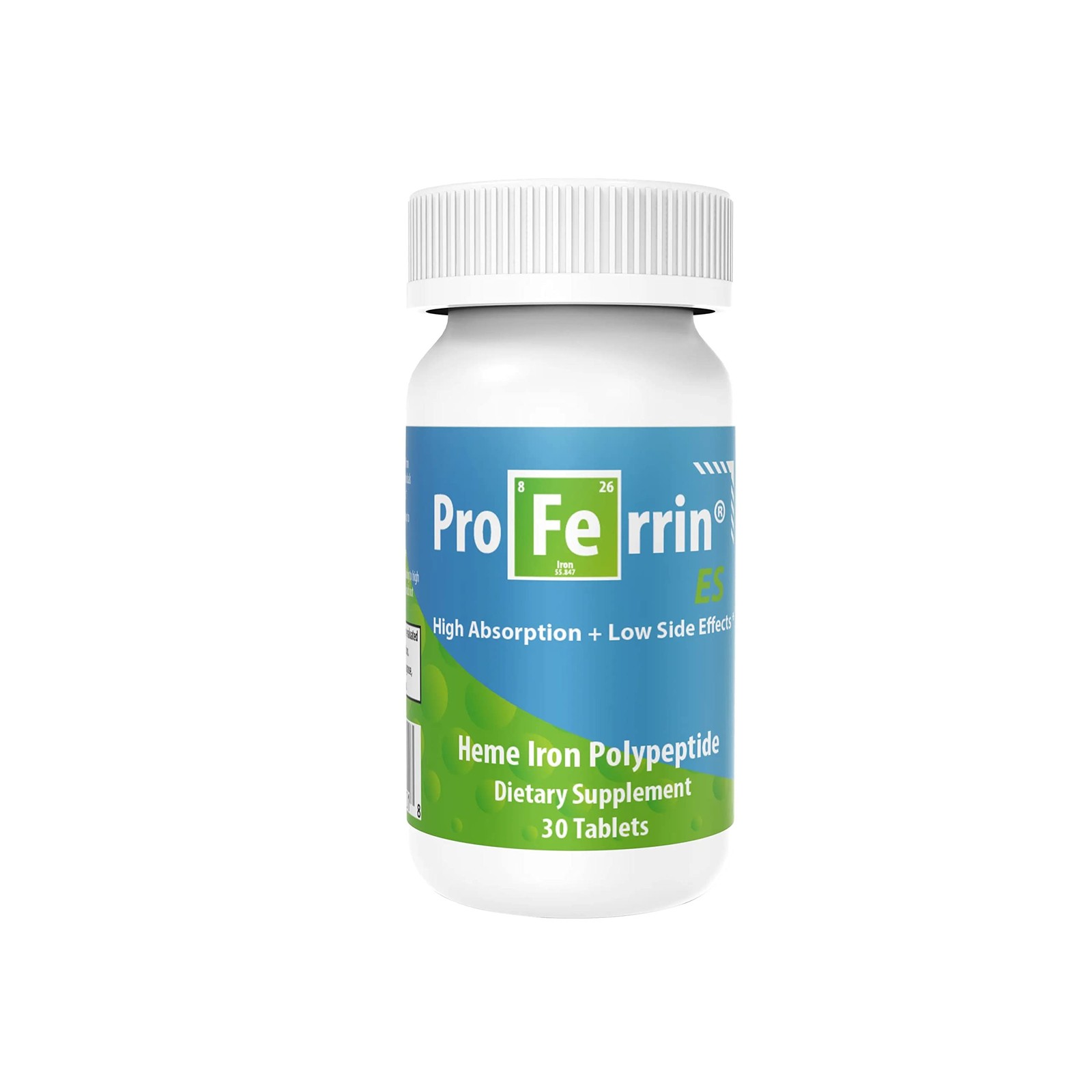 Proferrin ES- 10.5mg of high Absorbing Heme Iron Polypeptide. Made in The USA...