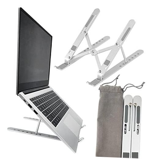 Laptop Stand, Laptop Stand for Desk, Adjustable Ergonomic Portable Aluminum