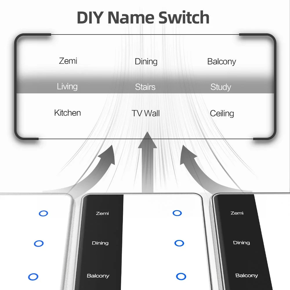 ZigBee Custom DisplayName Smart Touch Light Switch/AU RCM SAA/Apple Alexa Google