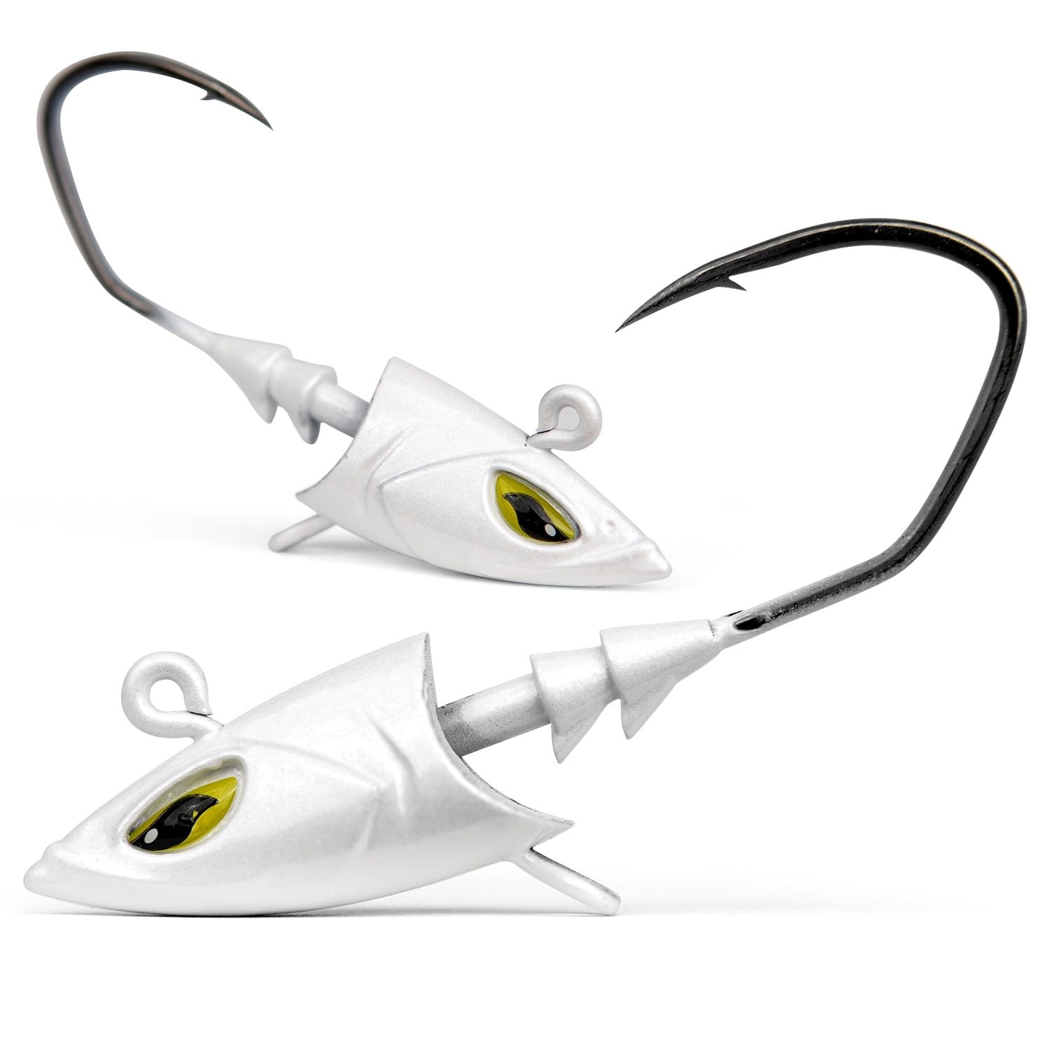 Saltwater Jig Head, Fish Eye Swimbait Jighead for Fishing 1oz - 5Pack, White