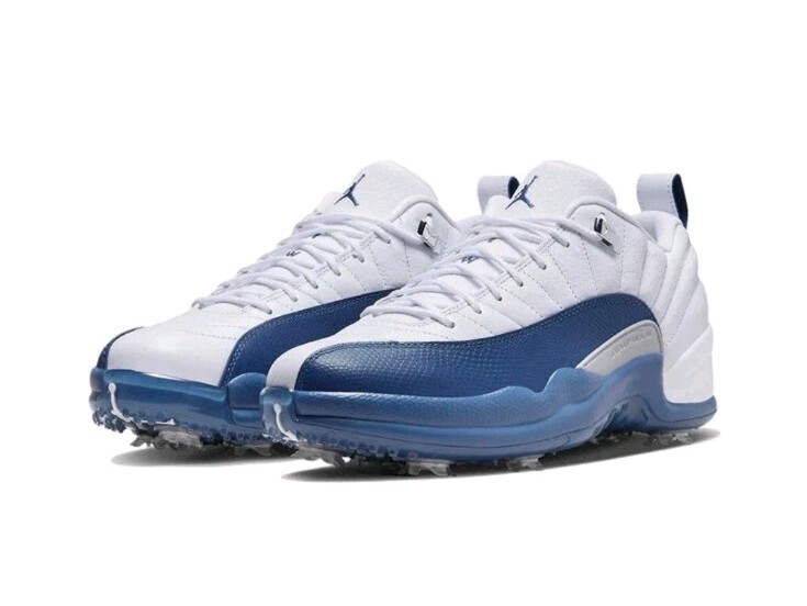 MEN SZ 6.5 NIKE AIR JORDAN XII 12 LOW RETRO GOLF CLEATS" FRENCH BLUE DH4120-101
